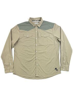 Diamond Cross Ranch Mens Shirt Pearl Snap Western Size 2XL Performance Stretch